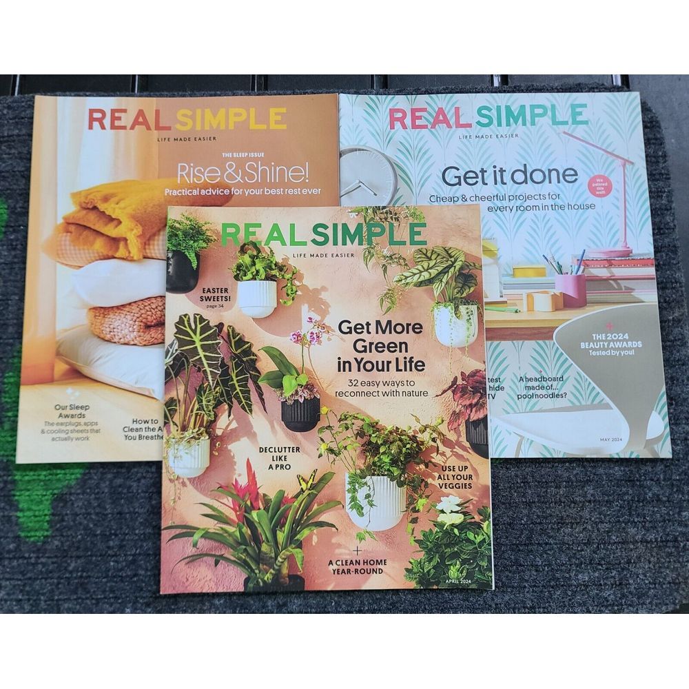 Real Simple Magazine 2024 Mar Apr May‎ Home Garden Organize Dinner Cooking Clean